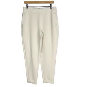 Express Womens Medium M Cream SuperSoft Double Knit Jogger Sandshell Ankle Pant